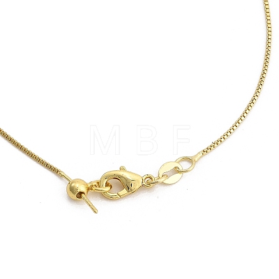 0.9mm Adjustable Slider Brass Box Chain Necklaces for Men Women NJEW-G160-21G-1