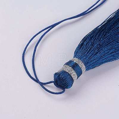 Nylon Thread Tassel Big Pendant Decorations NWIR-K019-A23-1