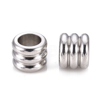 304 Stainless Steel European Beads A-STAS-F250-05P-1