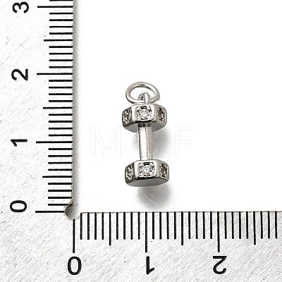 Brass Micro Pave Cubic Zirconia Charms KK-P295-19P-1