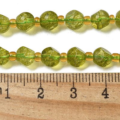 Natural Olive Quartz Beads Strands G-K387-A01-01-1