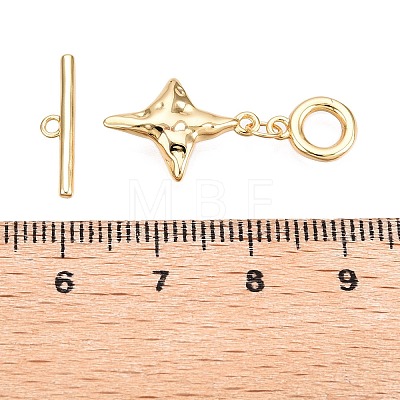 Brass Toggle Clasps KK-N254-164G-1