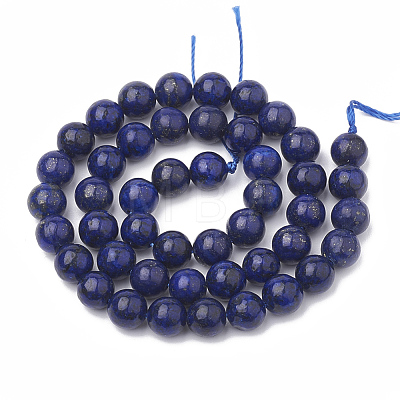 Natural Lapis Lazuli Beads Strands G-S295-18-8mm-1