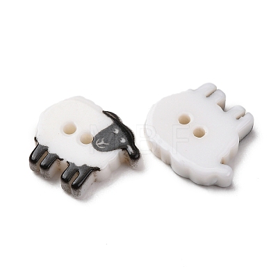 2-Hole Opaque Resin Buttons RE-CBAD9D2-30-1