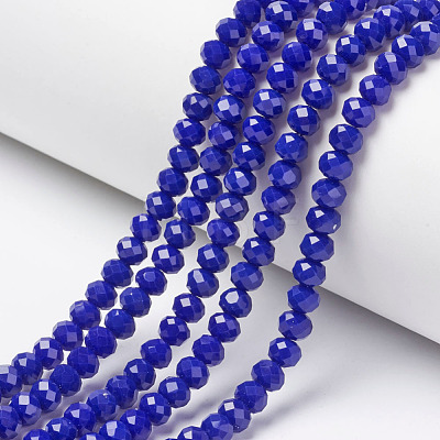 Opaque Solid Color Glass Beads Strands EGLA-A034-P6mm-D07-1