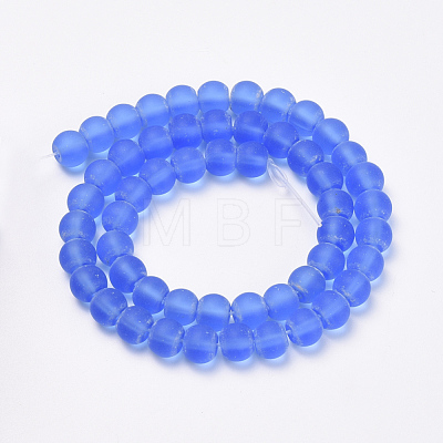Transparent Glass Beads Strands GLAA-Q064-08-10mm-1
