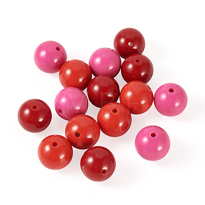 15Pcs 3 Colors Opaque Acrylic Beads SACR-TADJ0001-05B-1