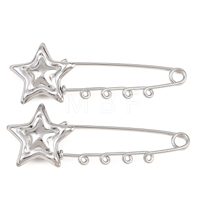 Starfish 304 Stainless Steel Safety Pins Brooch Findings SA-CBA098D-16E-P04-1