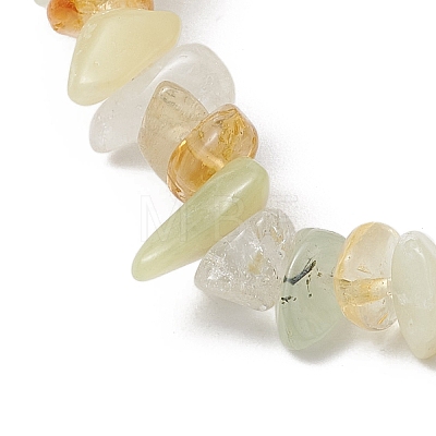 Natural Mixed Gemstone Chips Stretch Bracelets BJEW-JB11070-01-1