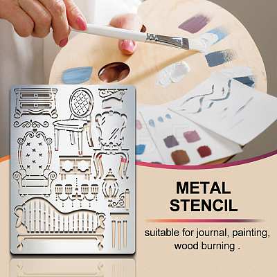 Custom Stainless Steel Metal Cutting Dies Stencils DIY-WH0289-063-1