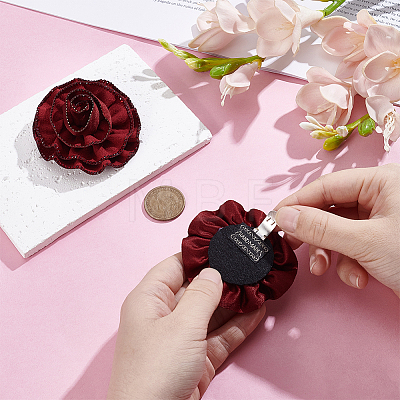 2Pcs Flower Polyester Shoe Buckle Clips DIY-PH0034-81-1