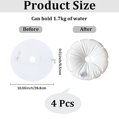 4Pcs PE Plastic Water Bag for Party Decor AJEW-CN0007-39A-1