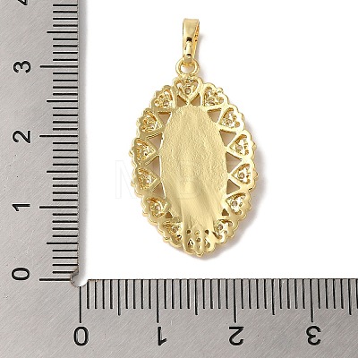 Brass Micro Pave Cubic Zirconia Pendants KK-S391-14G-1