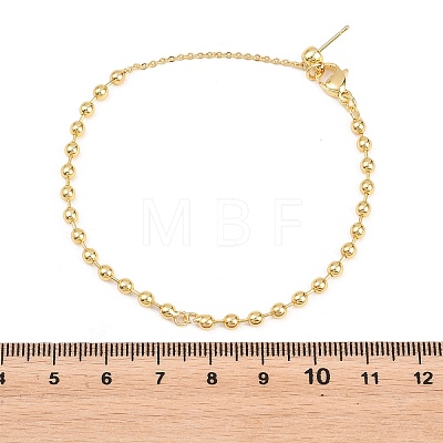 3MM Brass Ball Chain Bracelet Making KK-D238-03G-02-1