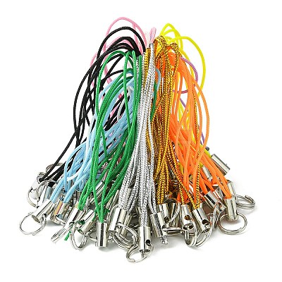 100Pcs Polyester Cord Mobile Straps MOBA-FS0001-02C-1