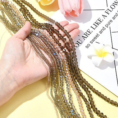 Electroplate Glass Beads Strands EGLA-FS0001-42E-1
