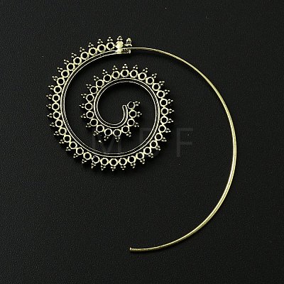 Vortex Alloy Stud Earrings with Stainless Steel Pins for Women EJEW-SZC0002-007-1