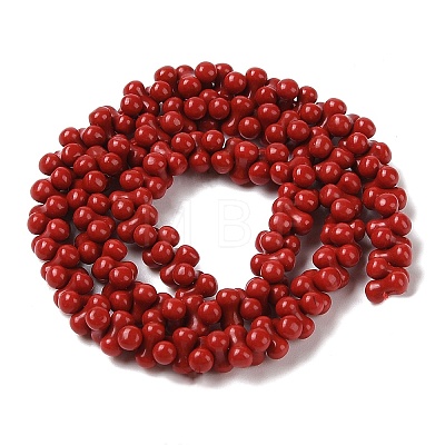 Dyed Synthetic Coral Beads Strands CORA-P010-04B-1