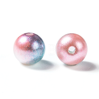 Rainbow ABS Plastic Imitation Pearl Beads OACR-Q174-4mm-M-1