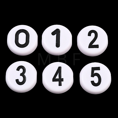 Opaque Acrylic European Beads AC-CBA1794-01-1