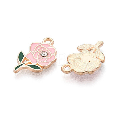 Alloy Rhinestone & Enamel Pendants ENAM-T024-63B-G-1