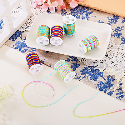 6Rolls 6 Styles Segment Dyed Polyester Thread NWIR-TA0001-47A-1
