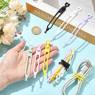 12Pcs Silicone Flexible Cord Organizer FIND-FS0005-33A-1