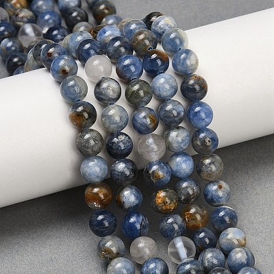 Natural Kyanite Beads Strands G-NH0046-C04-8mm-1