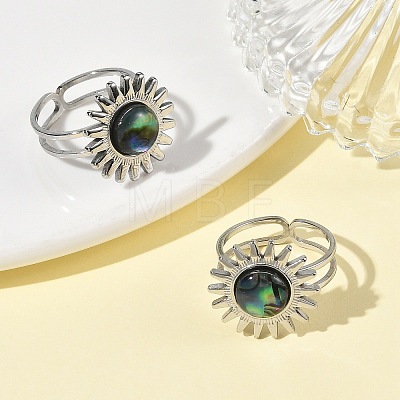 Stainless Steel Cuff Open Rings RJEW-JR01077-01-1