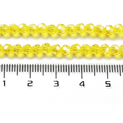 Electroplate Transparent Glass Beads Strands EGLA-A035-T4mm-A03-1