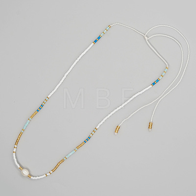 Miyuki & Natural Freshwater Pearl Braided Necklace for Women PI7820-5-1