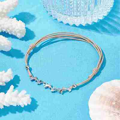Dolphin 304 Stainless Steel Link Bracelets BJEW-JB09948-1