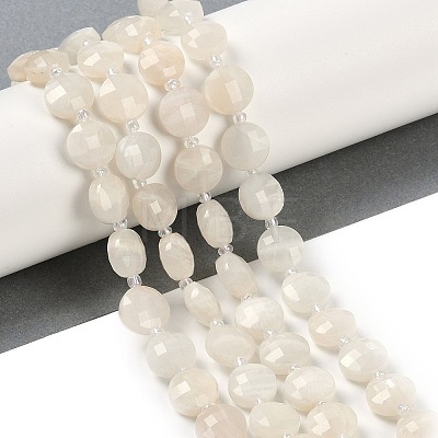 Natural White Moonstone Beads Strands G-B094-A17-01-1