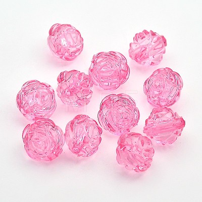 Transparent Acrylic Beads PL713Y-7-1