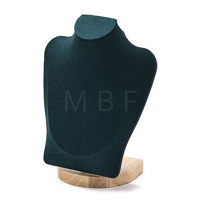 Bust Shaped Velvet Jewelry Necklace Display Stands ODIS-B002-02A-02-1