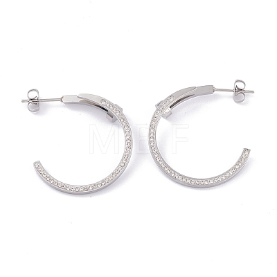 Ion Plating(IP) 304 Stainless Steel Stud Earrings EJEW-P191-33-1