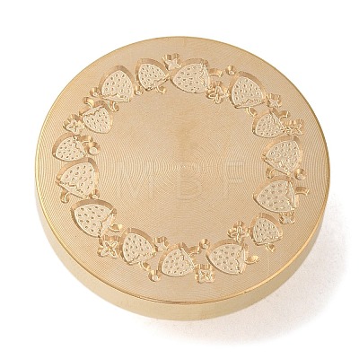 Golden Tone Round Brass Stamp Heads AJEW-H149-05G-02-1