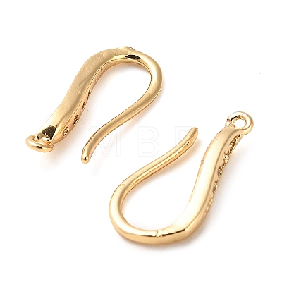 Brass Micro Pave Cubic Zirconia Earring Hooks KK-F870-08G-1