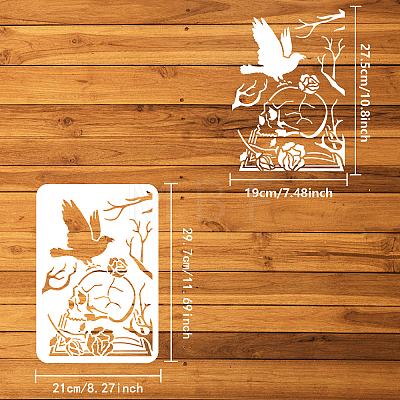 Plastic Drawing Painting Stencils Templates DIY-WH0396-472-1