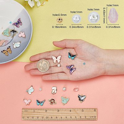 DIY Butterfly Themed Earring Making Kits DIY-SC0001-95G-1