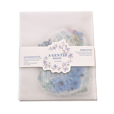 Window & Flower Paper Stickers Set DIY-G120-02C-1