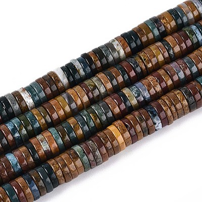 Natural Ocean Jasper Beads Strands G-T142-6mm-08-1