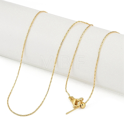 Brass Cardano Chain Necklaces for Women NJEW-B118-02G-1