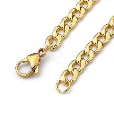 Men's Brass Cuban Link Chain Necklaces NJEW-JN03031-01-1