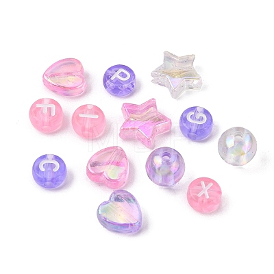 4 Style 2 Colors Transparent Acrylic Beads DIY-FS0002-49-1