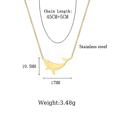 Stainless Steel Pendant Necklaces with Cable Chains AF6538-1-1