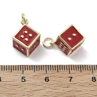 Brass Enamel Pendants KK-U060-33G-01-1