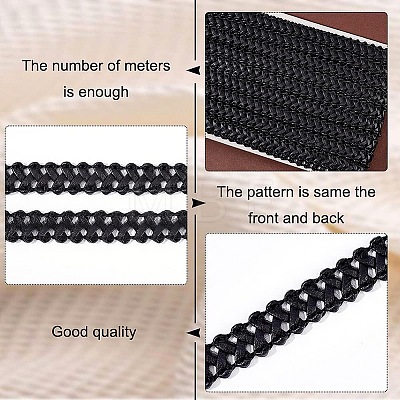 Braided PU Imitation Leather Ribbon OCOR-WH0074-88A-1