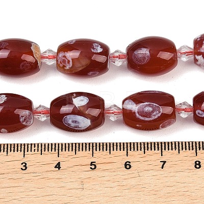 Natural Fire Crackle Agate Beads Strands G-K393-G03-12x16-1
