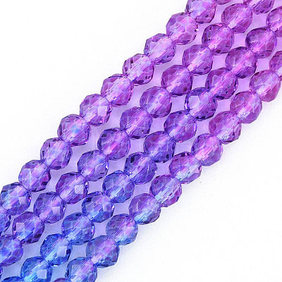 Transparent Glass Beads Strands GLAA-N041-010-02-1